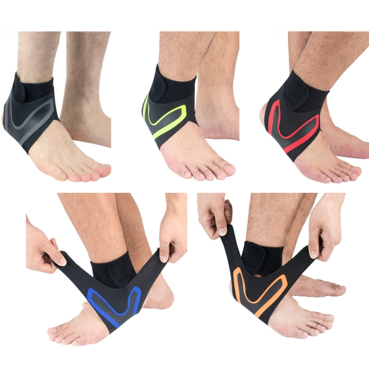 Sports Compression Anti-Sprain Ankle Guard Outdoor Basketball Football Climbing Protective Gear, Specification: M, Right Foot (Black Green) - Sports Safety by PMC Jewellery | Online Shopping South Africa | PMC Jewellery