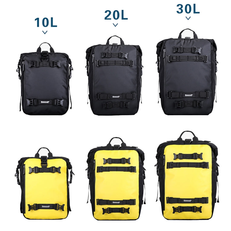 Rhinowalk Multi-Function Motorcycle Rear Seat Bag Combination Rear Shelf Pannier, Colour: Black 20L - free shipping - PMC TechLife - Order now!