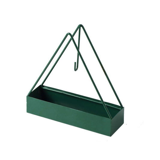 Simple Hangable Wrought Iron Mosquito Coil Holder Portable Fireproof Mosquito Coil Tray Incense Burner Ornaments Triangle ( Ink Green) - Mosquito Coil Tray by PMC Jewellery | Online Shopping South Africa | PMC Jewellery | Buy Now Pay Later Mobicred