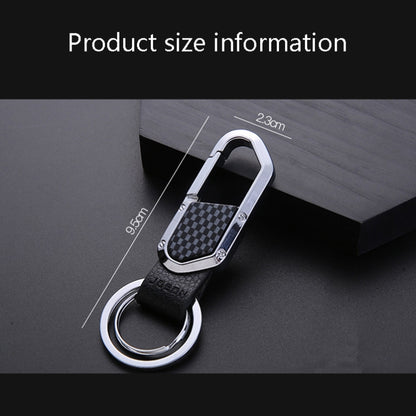 JOBON ZB-106A Business Men Metal Keychain Double Loop Car Pendant Keychain(Black Nickel) - Key Rings by JOBON | Online Shopping South Africa | PMC Jewellery | Buy Now Pay Later Mobicred