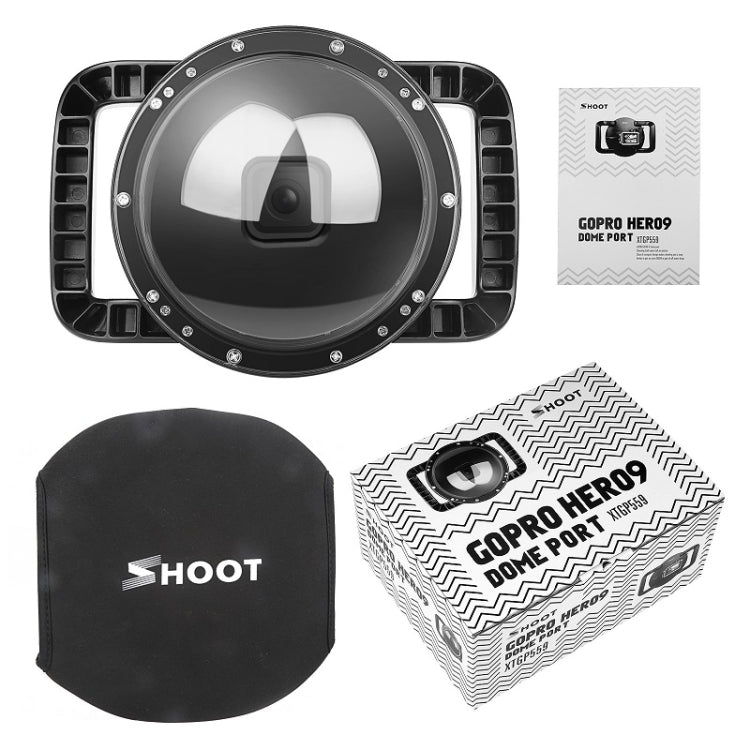 SHOOT XTGP559 Dome Port Underwater Diving Camera Lens Transparent Cover Housing Case For GoPro HERO10 Black / HERO9 Black - Lens Transparent Cover by SHOOT | Online Shopping South Africa | PMC Jewellery | Buy Now Pay Later Mobicred