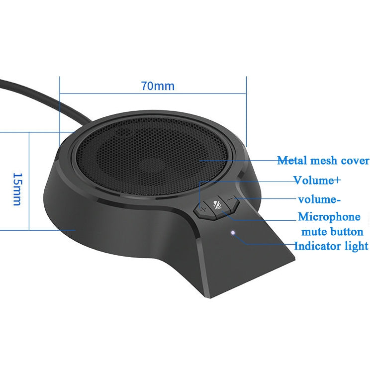 M100PRO Built-in Speaker 360-Degree Pickup Video Voice Call USB Omnidirectional Microphone Conference Microphone Webcast Microphone - Microphone by PMC Jewellery | Online Shopping South Africa | PMC Jewellery | Buy Now Pay Later Mobicred