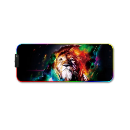 300x350x3mm F-01 Rubber Thermal Transfer RGB Luminous Non-Slip Mouse Pad(Colorful Lion) - Mouse Pads by PMC Jewellery | Online Shopping South Africa | PMC Jewellery | Buy Now Pay Later Mobicred