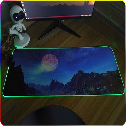 350x600x3mm F-01 Rubber Thermal Transfer RGB Luminous Non-Slip Mouse Pad(Ice Lend) - Mouse Pads by PMC Jewellery | Online Shopping South Africa | PMC Jewellery | Buy Now Pay Later Mobicred