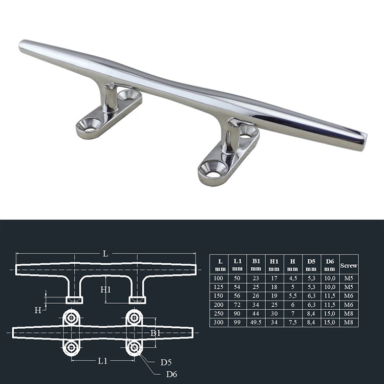 316 Stainless Steel Heavy Round Cable Bolt Yacht Bollard Shofar Pile For Boat, Specification: 250mm 10inch - Marine Accessories & Parts by PMC Jewellery | Online Shopping South Africa | PMC Jewellery | Buy Now Pay Later Mobicred