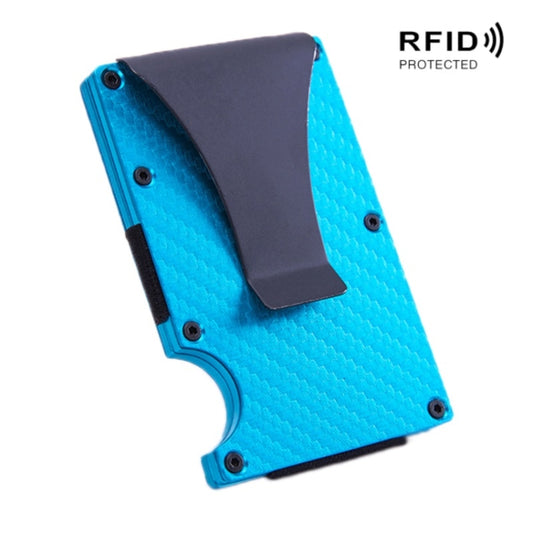 Carbon Fiber Wallet Metal RFID Bank Card Holder(Blue) - Antimagnetic RFID Package by PMC Jewellery | Online Shopping South Africa | PMC Jewellery