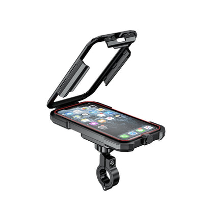 Kewig Bicycle Motorcycle Waterproof Box Mobile Phone Bracket Riding Touch Mobile Phone Fixed Seat(M18L-B1 Large Handlebar Installation) - Holder by Kewig | Online Shopping South Africa | PMC Jewellery | Buy Now Pay Later Mobicred