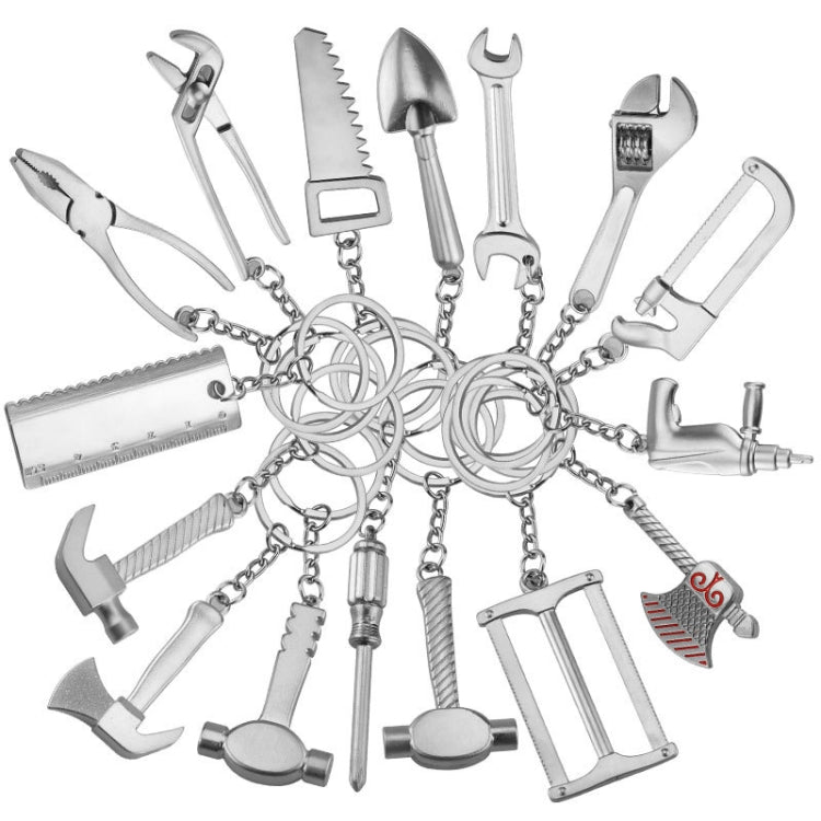 10 PCS Tool Metal Keychain Car Key Ring Pendant, Colour: H-405 Double Row Saw - free shipping - PMC Jewellery - Order now!