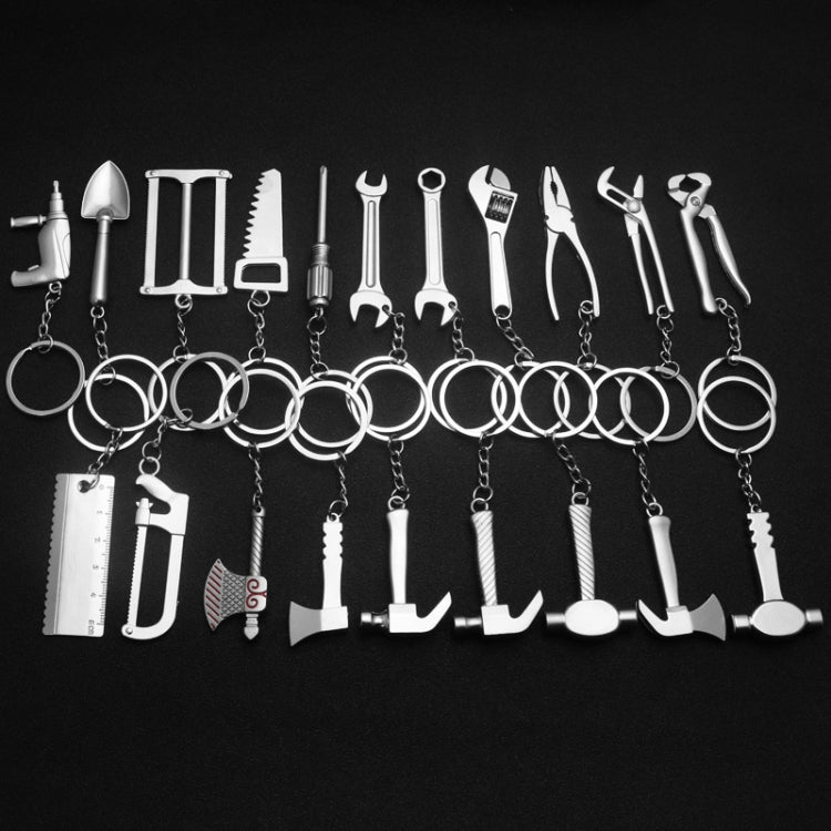10 PCS Tool Metal Keychain Car Key Ring Pendant, Colour: H-404 Ruler - Key Rings by PMC Jewellery | Online Shopping South Africa | PMC Jewellery | Buy Now Pay Later Mobicred