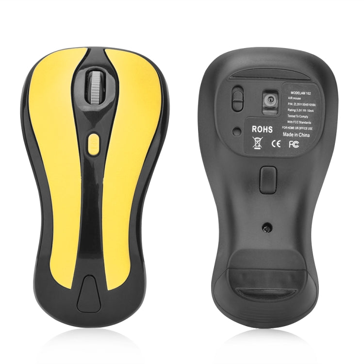 PR-01 1600 DPI 7 Keys Flying Squirrel Wireless Mouse 2.4G Gyroscope Game Mouse(Black Yellow) - Wireless Mice by PMC Jewellery | Online Shopping South Africa | PMC Jewellery | Buy Now Pay Later Mobicred