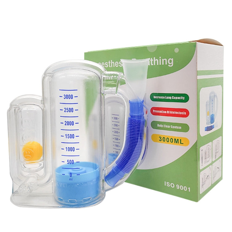 Respiratory Training Device Lung Capacity Training Pulmonary Function Exercise Rehabilitation Device, Specification: Single Ball 3000ml - free shipping - PMC TechLife - Order now!