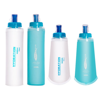 AFISHTOUR TPU Outdoor Sports Soft Water Bag Marathon Water Bottle Folding Water Bag, Capacity: 400ml (Transparent) - Kettles by AFISHTOUR | Online Shopping South Africa | PMC Jewellery