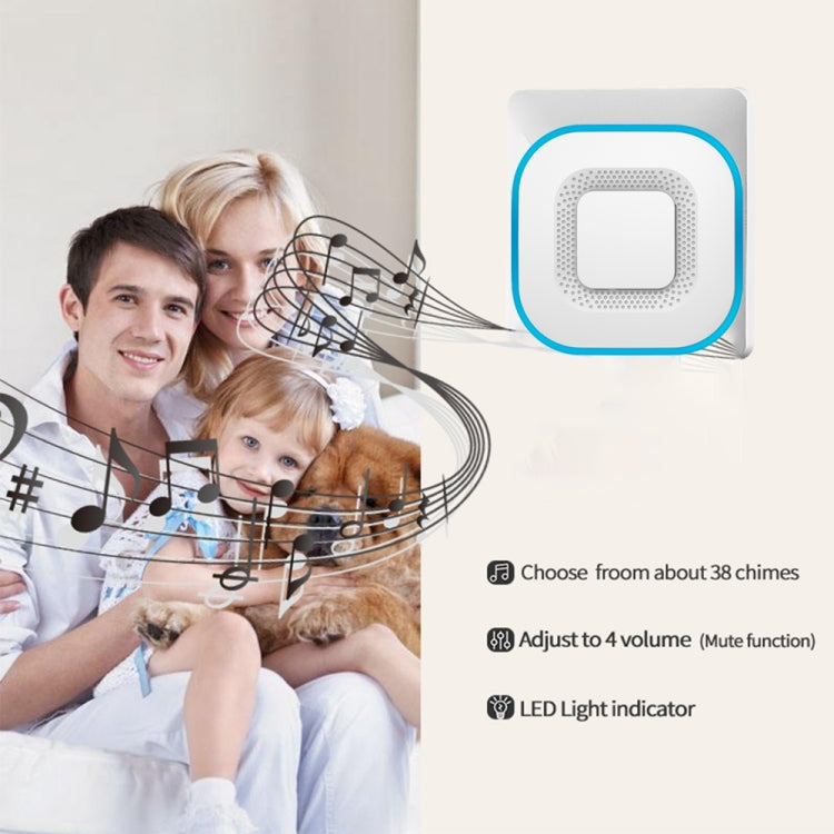 CACAZI V028F 1 For 3 Wireless Music Doorbell without Battery, Plug:EU Plug(White) - Wireless Doorbell by CACAZI | Online Shopping South Africa | PMC Jewellery