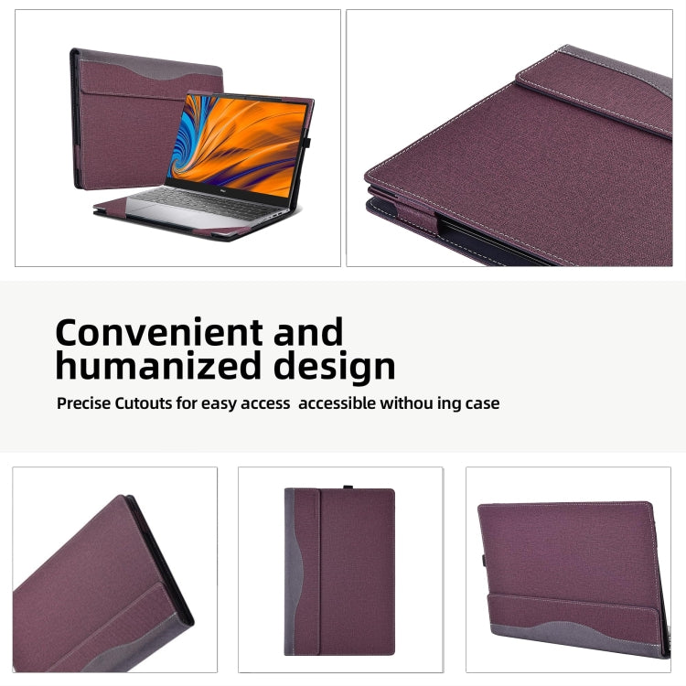 For Samsung Galaxy Book 4 Pro 14 Inch Leather Laptop Anti-Fall Protective Case(Black) - 14.1 inch by PMC TechLife | Online Shopping South Africa | PMC TechLife | Buy Now Pay Later Mobicred