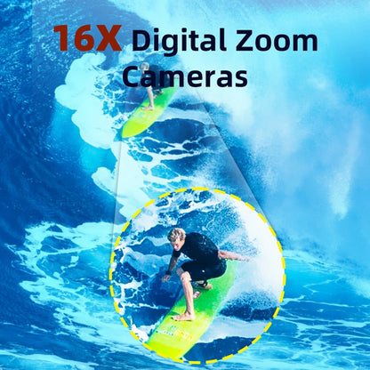 WDC901 3.5m Waterproof 48MP HD Dual Screen Outdoor Sports Digital Camera EU Plug(Yellow) - Children Cameras by PMC Jewellery | Online Shopping South Africa | PMC Jewellery | Buy Now Pay Later Mobicred