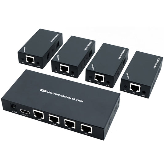 60m 1x4 HDMI Splitter POC Distribution Extender Supports 1080P@60Hz, Plug: EU Plug - Splitter by PWAY | Online Shopping South Africa | PMC Jewellery