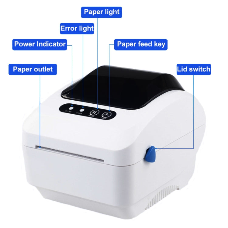 Xprinter XP-320B 80mm Thermal Barcode Supermarket Cashier Label Printer, Spec: USB(UK Plug) - Printer by Xprinter | Online Shopping South Africa | PMC Jewellery | Buy Now Pay Later Mobicred