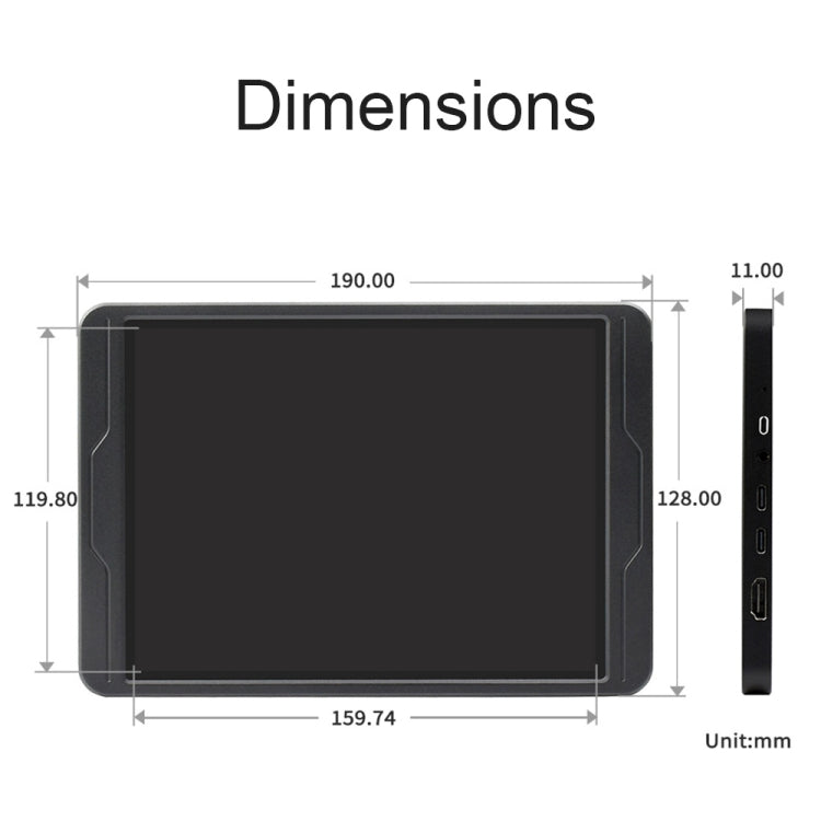 Waveshare 8 Inch 2K IPS 1536��2048 Optical Bonding Toughened Glass Panel Touch Display, Plug:UK Plug - Modules Expansions Accessories by PMC TechLife | Online Shopping South Africa | PMC TechLife | Buy Now Pay Later Mobicred