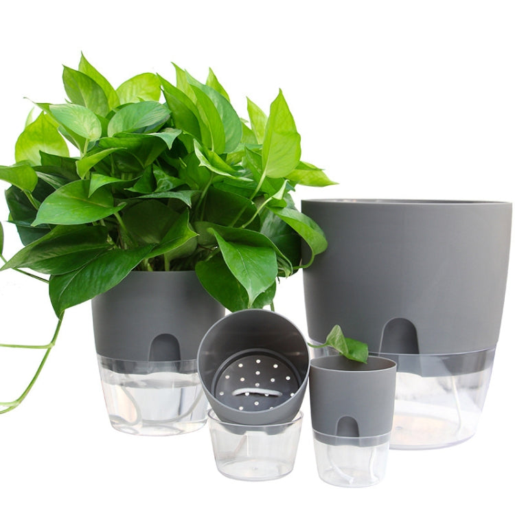 Transparent Plastic Double-Layer Water Storage Automatic Water-Absorbing Flowerpot, Size: A709 Caliber 23.5cm(White Transparent Basin) - Flower Pots & Planters by PMc TechLife | Online Shopping South Africa | PMc TechLife | Buy Now Pay Later Mobicred