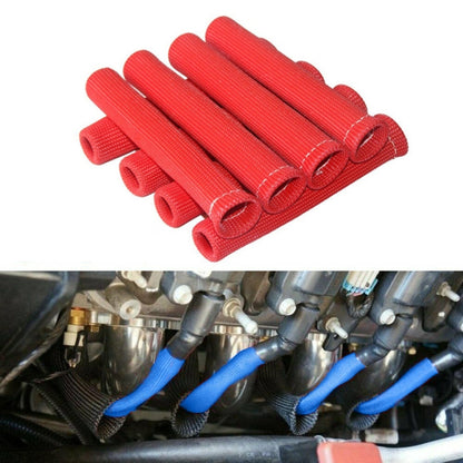 8 PCS / Set High-Temperature Car Spark Plug Protective Cover Spark Plug Heat Shield(Red) - Sound & Heat Insulation Cotton by PMC Jewellery | Online Shopping South Africa | PMC Jewellery | Buy Now Pay Later Mobicred