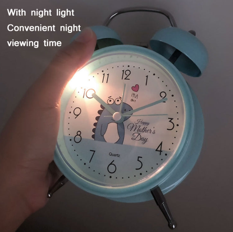 Student Cute Style Bell Alarm Clock Bedside Mute Clock With Light Specification��� Y35 4 Inch (Pink) - Alarm Clocks by PMc TechLife | Online Shopping South Africa | PMc TechLife | Buy Now Pay Later Mobicred