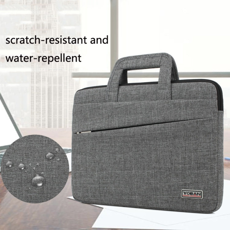 YOBAN Y-923-1 Casual Laptop Bag Waterproof Tablet Business Bag, Size: 14 inch(Dark Gray) - 14.1 inch by YOBAN | Online Shopping South Africa | PMC Jewellery | Buy Now Pay Later Mobicred