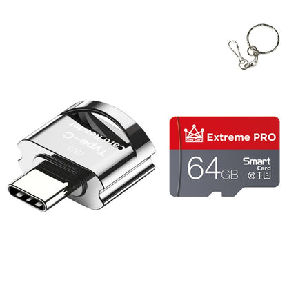 C10 TYPE-C Interface Mobile Phone Memory Card, Capacity: 64GB(Silver Gray) - Micro SD Card by PMC Jewellery | Online Shopping South Africa | PMC Jewellery | Buy Now Pay Later Mobicred