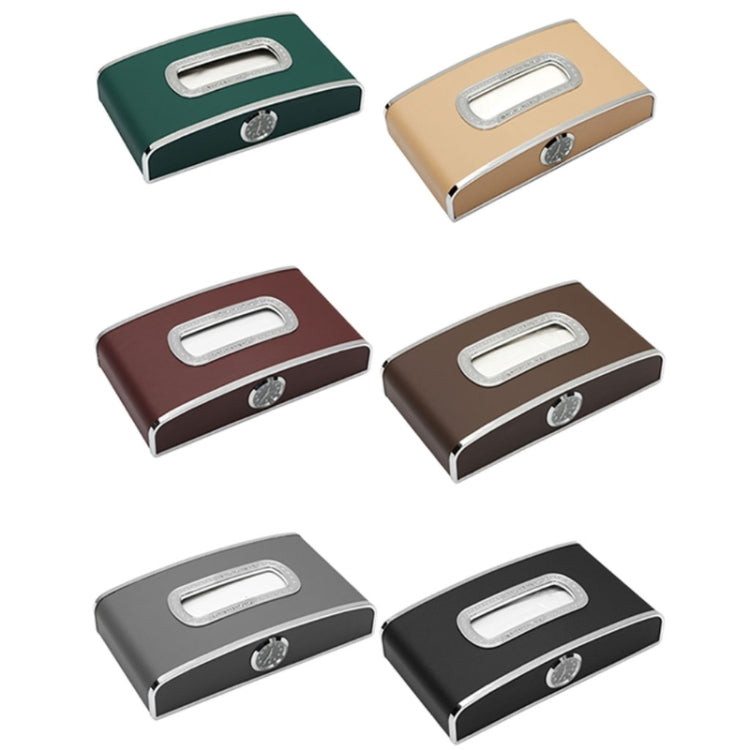 Car Clock Tissue Box Multi-Function Vehicle Instrument Table Paper Towel Box, Style: Clock+Parking Card (Ivory) - free shipping - PMC TechLife - Order now!
