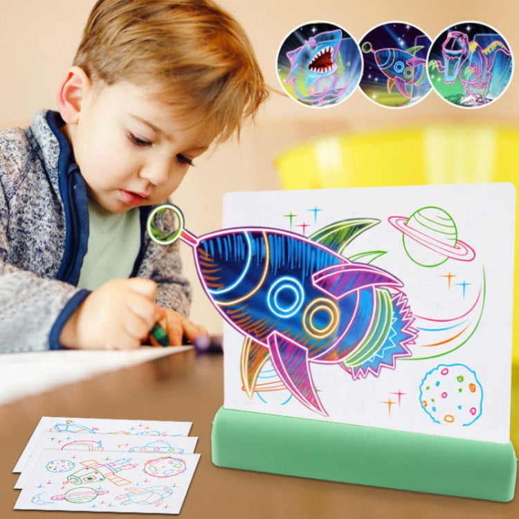 3D Painting Fluorescent Plate LED Shining Puzzle Children Graffiti Panel Handwritten Message Board(Grey) -  by PMC Jewellery | Online Shopping South Africa | PMC Jewellery | Buy Now Pay Later Mobicred