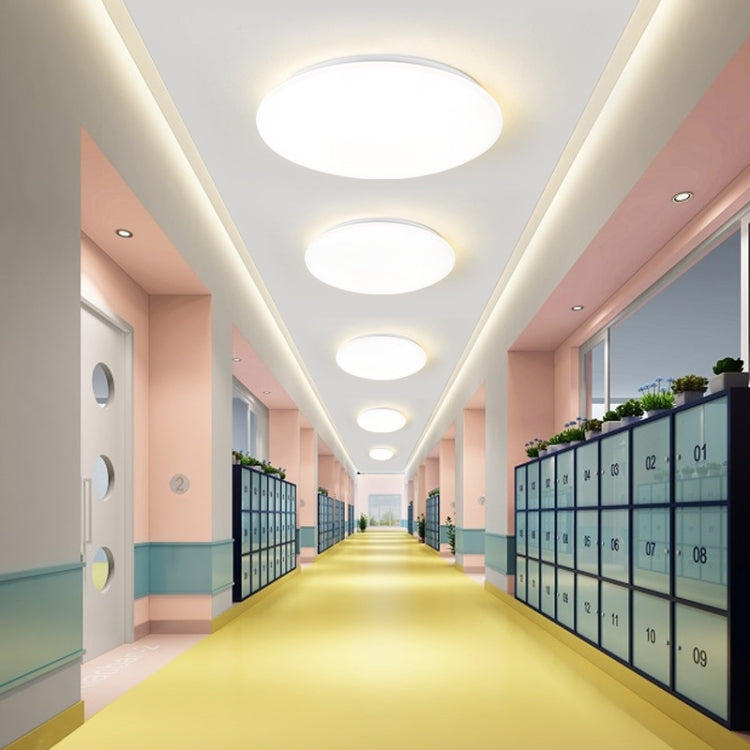 LED Sound Light Control Ceiling Lamp Round Corridor Intelligent Sensor Lamp, Power source: 24W 400mm(Warm White) - free shipping - PMC TechLife - Order now!