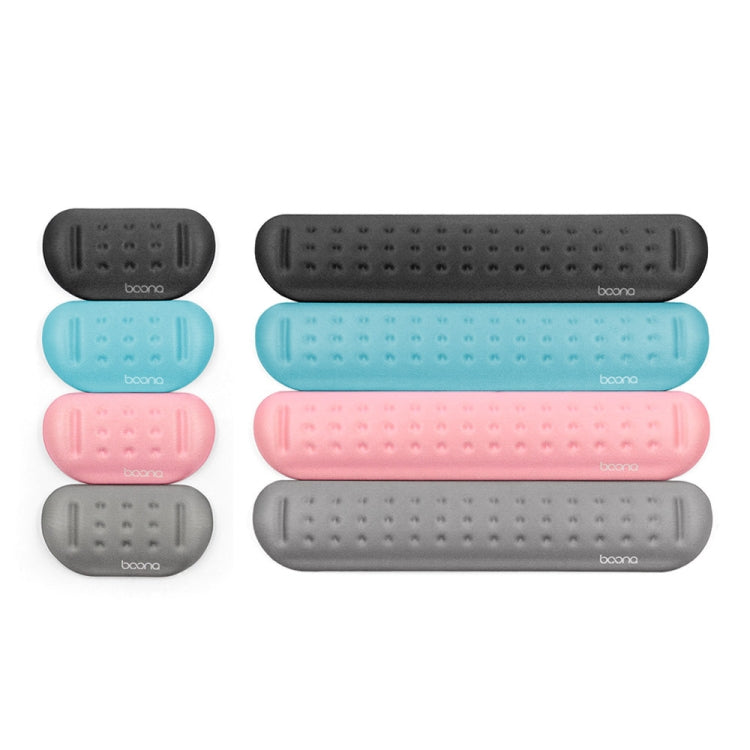 Baona Silicone Memory Cotton Wrist Pad Massage Hole Keyboard Mouse Pad, Style: Medium Keyboard Rest (Gray) - Mouse Pads by Baona | Online Shopping South Africa | PMC TechLife | Buy Now Pay Later Mobicred
