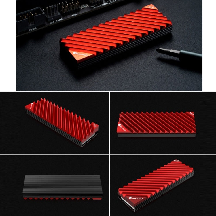 Jonsbo M.2-3 Solid State Radiator For NVME/SSD(Red) - Fan Cooling by Jonsbo | Online Shopping South Africa | PMC TechLife | Buy Now Pay Later Mobicred