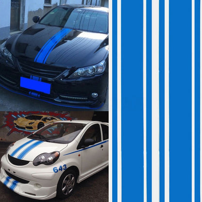 Car Hood Stickers Modified Racing Striped Ethylene Body Sticker(Blue) - Decorative Sticker by PMC Jewellery | Online Shopping South Africa | PMC Jewellery | Buy Now Pay Later Mobicred