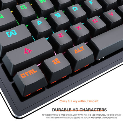 LEAVEN K880 104 Keys Gaming Green Axis Office Computer Wired Mechanical Keyboard, Cabel Length:1.6m(Black) - Wired Keyboard by LEAVEN | Online Shopping South Africa | PMC Jewellery | Buy Now Pay Later Mobicred