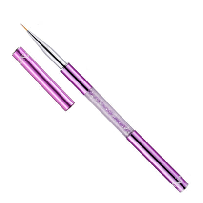 Nail Art Drawing Pen Purple Drill Rod Color Painting Flower Stripe Nail Brush With Pen Cover, Specification: 9mm - Nail Art Equipment by PMC Jewellery | Online Shopping South Africa | PMC Jewellery | Buy Now Pay Later Mobicred