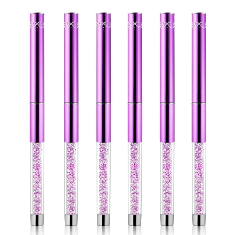 Nail Art Drawing Pen Purple Drill Rod Color Painting Flower Stripe Nail Brush With Pen Cover, Specification: 9mm - Nail Art Equipment by PMC Jewellery | Online Shopping South Africa | PMC Jewellery | Buy Now Pay Later Mobicred