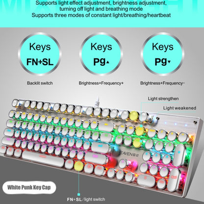 104 Keys Green Shaft RGB Luminous Keyboard Computer Game USB Wired Metal Mechanical Keyboard, Cabel Length:1.5m, Style: Ordinary Version (Black) - Wired Keyboard by PMC Jewellery | Online Shopping South Africa | PMC Jewellery | Buy Now Pay Later Mobicred