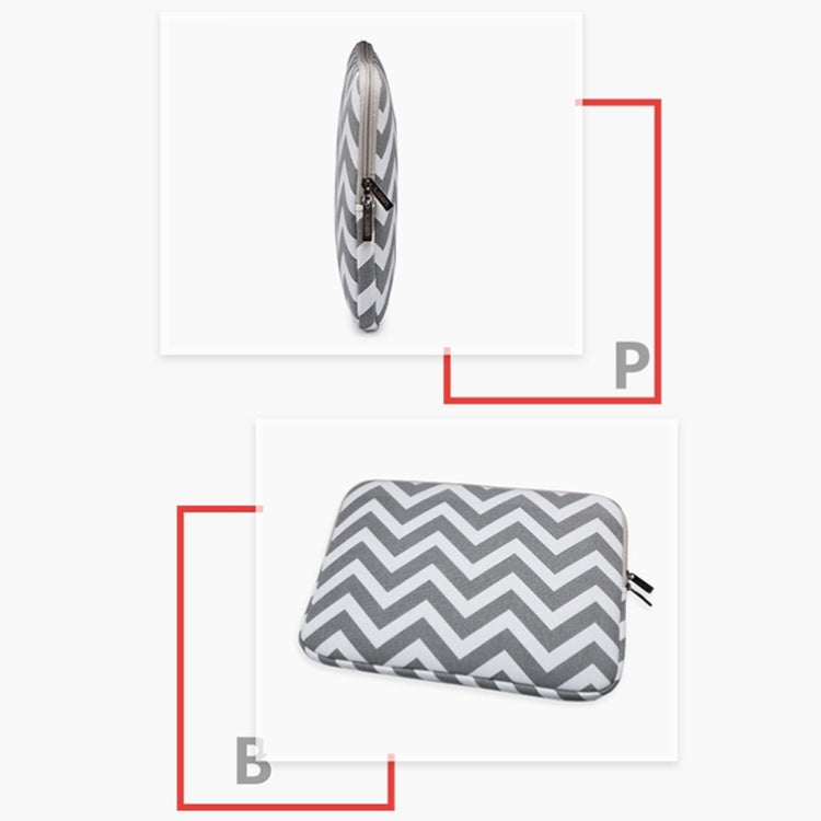 LiSEN LS-525 Wavy Pattern Notebook Liner Bag, Size: 10 inches(Light Green) - 10 - 11 inch by LiSEN | Online Shopping South Africa | PMC TechLife | Buy Now Pay Later Mobicred