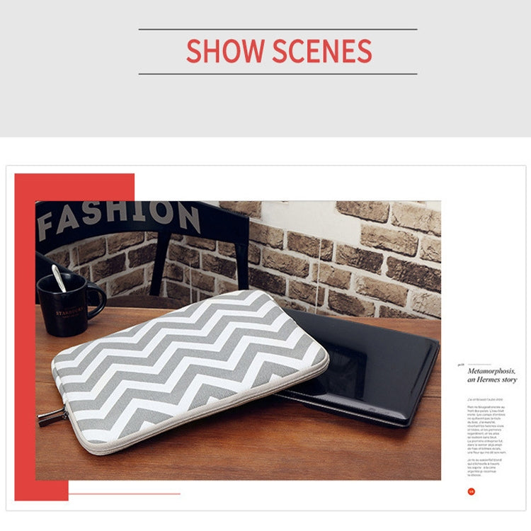 LiSEN LS-525 Wavy Pattern Notebook Liner Bag, Size: 10 inches(Light Green) - 10 - 11 inch by LiSEN | Online Shopping South Africa | PMC TechLife | Buy Now Pay Later Mobicred