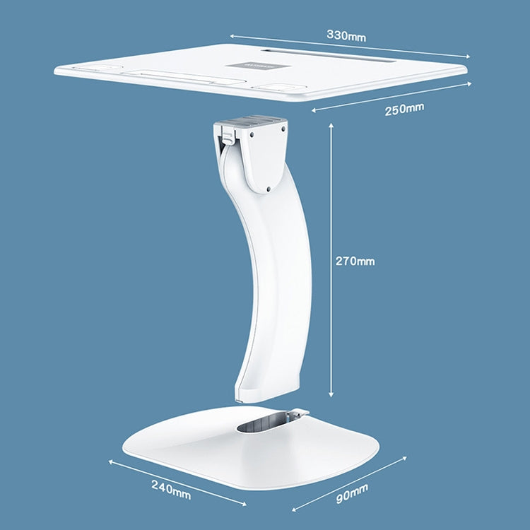 Oatsbasf 03363 Laptop Heightening Bracket Multifunctional Portable Foldable Desktop Stand(White) - Laptop Stand by Oatsbasf | Online Shopping South Africa | PMC Jewellery | Buy Now Pay Later Mobicred