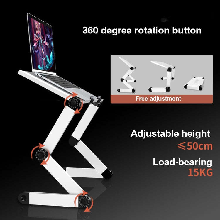 Oatsbasf Folding Computer Desk Laptop Stand Foldable Lifting Heightening Storage Portable Rack,Style: L02  Black - Laptop Stand by Oatsbasf | Online Shopping South Africa | PMC Jewellery | Buy Now Pay Later Mobicred