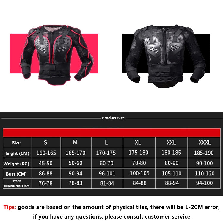 GHOST RACING F060 Motorcycle Armor Suit Riding Protective Gear Chest Protector Elbow Pad Fall Protection Suit, Size: S(Black) - Protective Gear by GHOST RACING | Online Shopping South Africa | PMC Jewellery | Buy Now Pay Later Mobicred