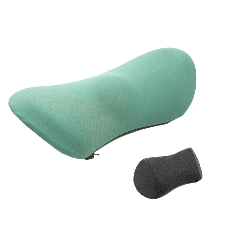 Car Supplies Lumbar Support Memory Foam Car Backrest Lumbar Cushion Seat Cushion Lumbar Pillow, Colour: Matcha Green+Dark Gray - Seat Accessories by PMC Jewellery | Online Shopping South Africa | PMC Jewellery | Buy Now Pay Later Mobicred