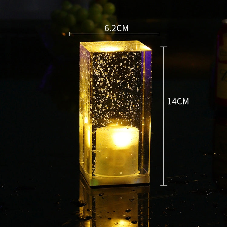Square Colorful LED Crystal Lamp Bar Atmosphere Decorative Light (Lemon Yellow Light) - free shipping - PMc TechLife - Order now!
