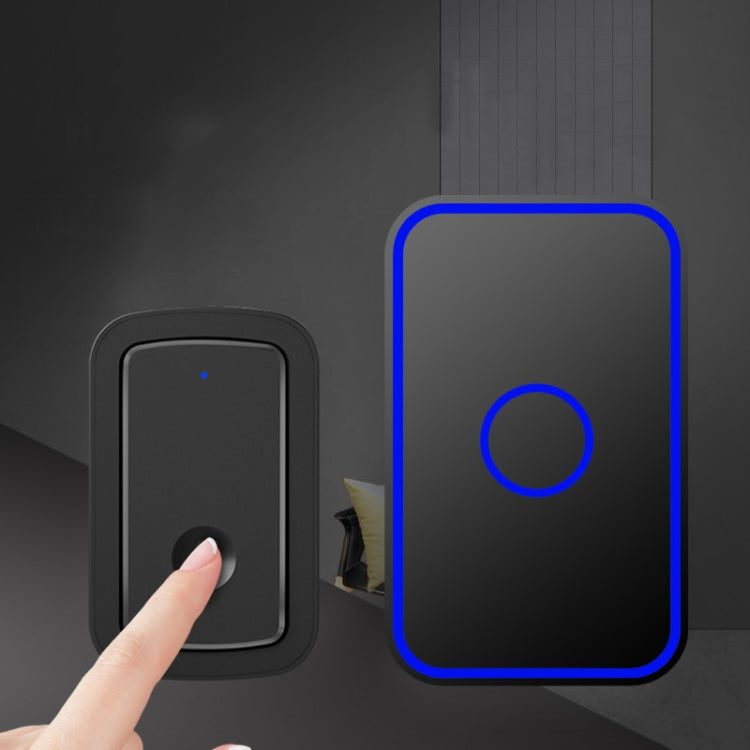 CACAZI A19 1 For 4 Wireless Music Doorbell without Battery, Plug:EU Plug(Black) - Wireless Doorbell by CACAZI | Online Shopping South Africa | PMC Jewellery | Buy Now Pay Later Mobicred