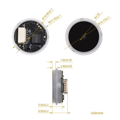 Waveshare 25515 Round 2D Codes Scanner Module Barcode/QR Code Reader, With LED Indicator - Module by Waveshare | Online Shopping South Africa | PMC Jewellery | Buy Now Pay Later Mobicred