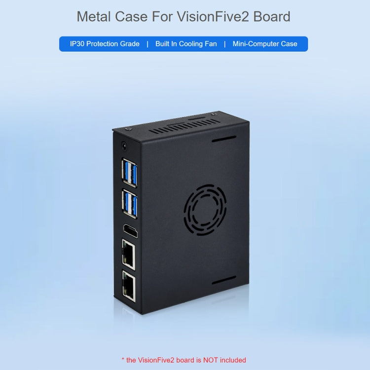 Waveshare 25311 Metal Case For VisionFive2 Board, With Cooling Fan - Mini PC Accessories by Waveshare | Online Shopping South Africa | PMC Jewellery | Buy Now Pay Later Mobicred