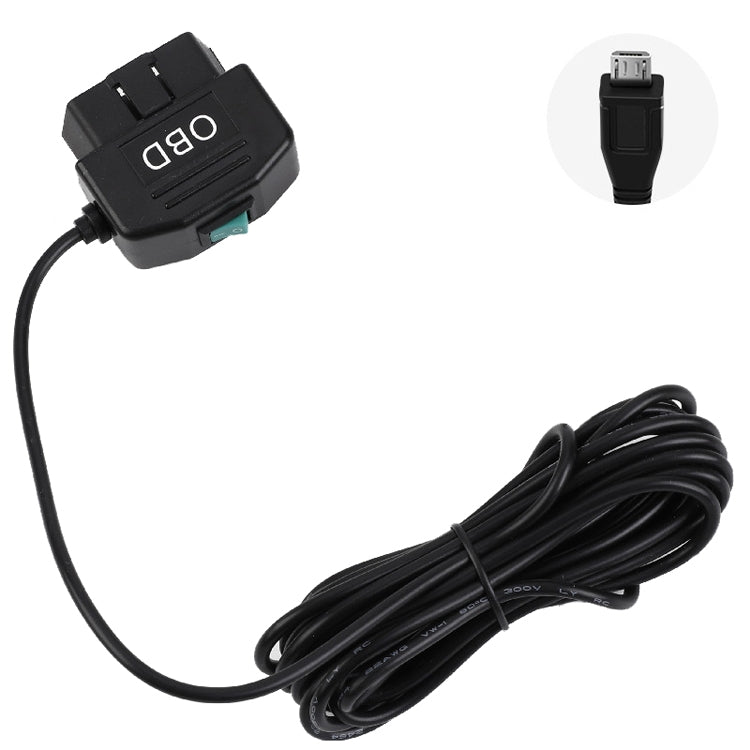 H507 Driving Recorder OBD Step-down Line Car ACC Three-Core Power Cord 12/24V To 5V 3A Low Pressure Protection Line, Specification: Micro Straight - Cables & Connectors by PMC Jewellery | Online Shopping South Africa | PMC Jewellery | Buy Now Pay Later Mobicred