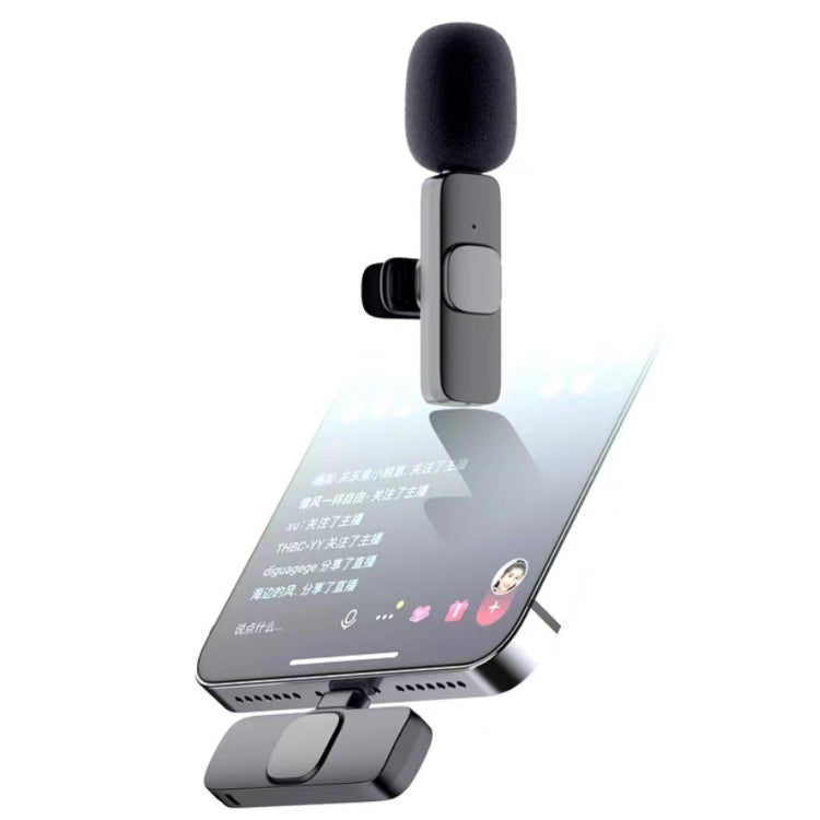 Lavalier Wireless Microphone Mobile Phone Live Video Shooting Small Microphone, Specification: 8 Pin Direct 1 To 2 - Microphone by PMC Jewellery | Online Shopping South Africa | PMC Jewellery | Buy Now Pay Later Mobicred