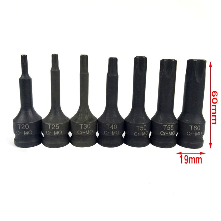 7 PCS / Set 3/8 Inch Pneumatic Pressure Batch Socket Set Tool, Specification: 7093 T Type - Hand Tool Sets by PMC TechLife | Online Shopping South Africa | PMC TechLife | Buy Now Pay Later Mobicred